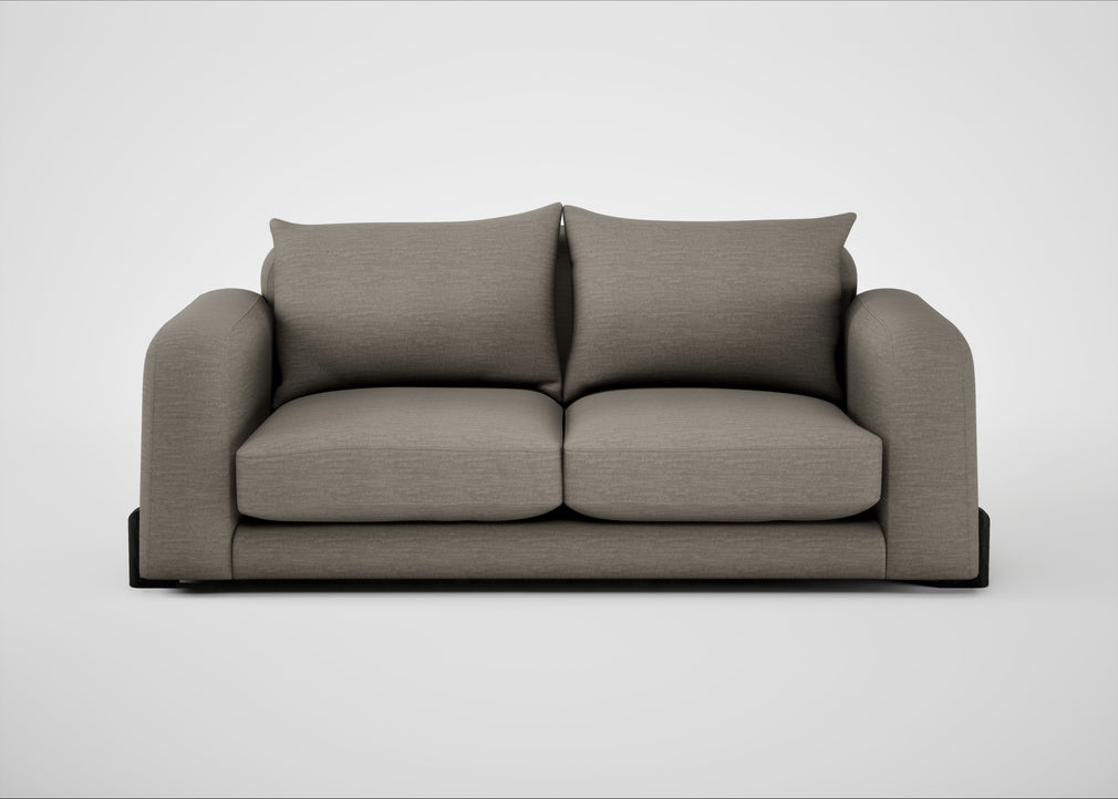 Nuvola 3 Seater Sofa Broad Weave Pebble / Black