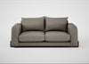 Nuvola 3 Seater Sofa Broad Weave Pebble / Walnut Stained