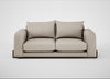 Nuvola 3 Seater Sofa Broad Weave Putty / Walnut Stained