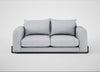 Nuvola 3 Seater Sofa Broad Weave Tin / Black