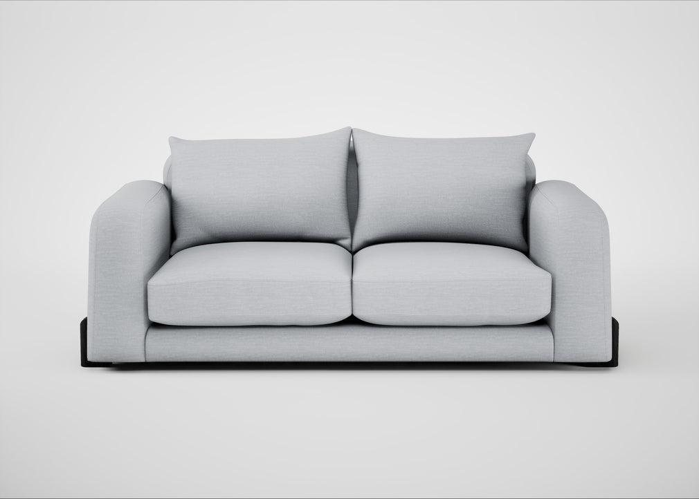 Nuvola 3 Seater Sofa Broad Weave Tin / Black