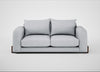 Nuvola 3 Seater Sofa Broad Weave Tin / Walnut Stained