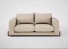 Nuvola 3 Seater Sofa Brushed Cotton Oat / Walnut Stained