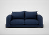 Nuvola 3 Seater Sofa Capelo Linen-Cotton Inkspot / Black