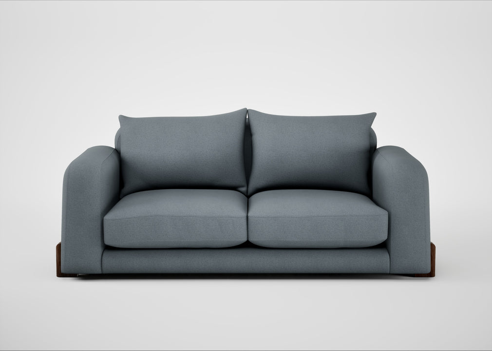 Nuvola 3 Seater Sofa Capelo Linen-Cotton Mineral / Walnut Stained