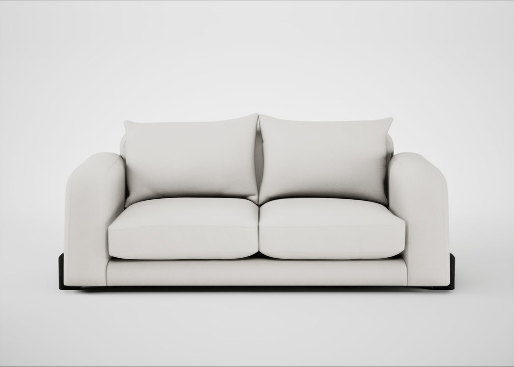 Nuvola 3 Seater Sofa Capelo Linen-Cotton Sea Salt / Black
