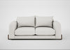 Nuvola 3 Seater Sofa Capelo Linen-Cotton Sea Salt / Walnut Stained