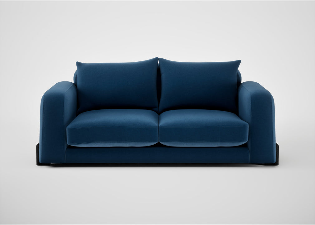 Nuvola 3 Seater Sofa Cotton Velvet Petrol / Black