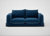 Nuvola 3 Seater Sofa Cotton Velvet Petrol / Walnut Stained
