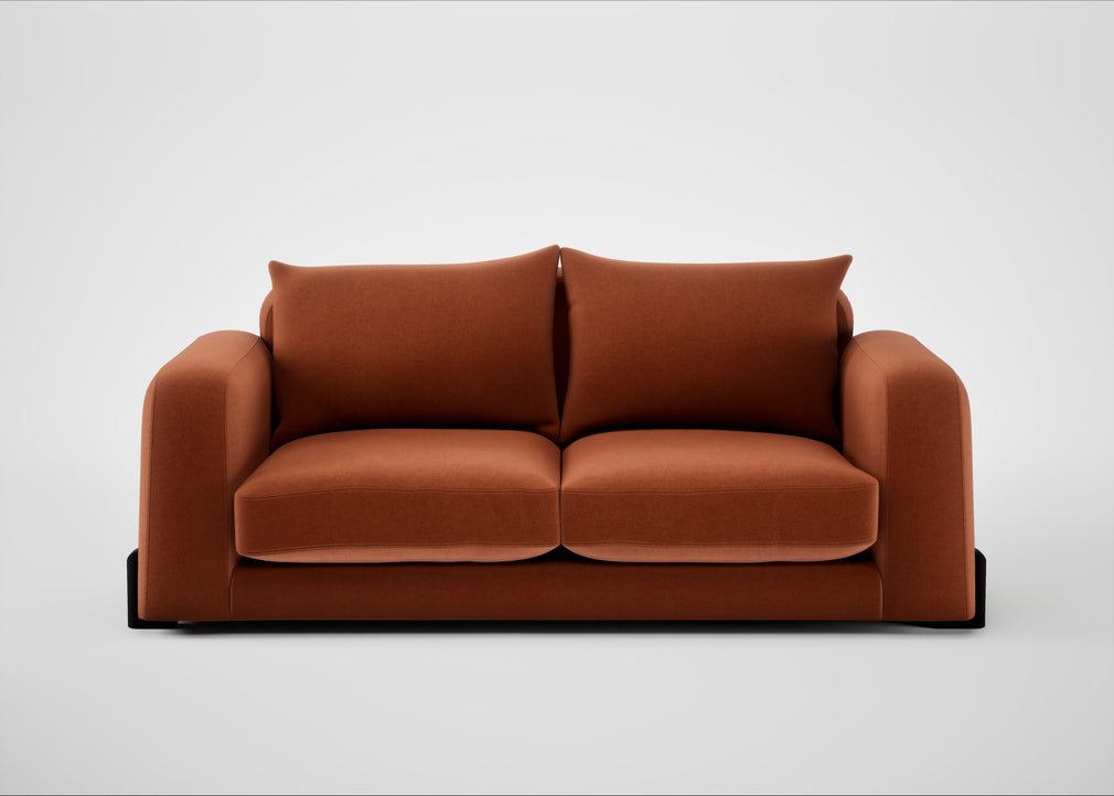 Nuvola 3 Seater Sofa Cotton Velvet Russet / Black