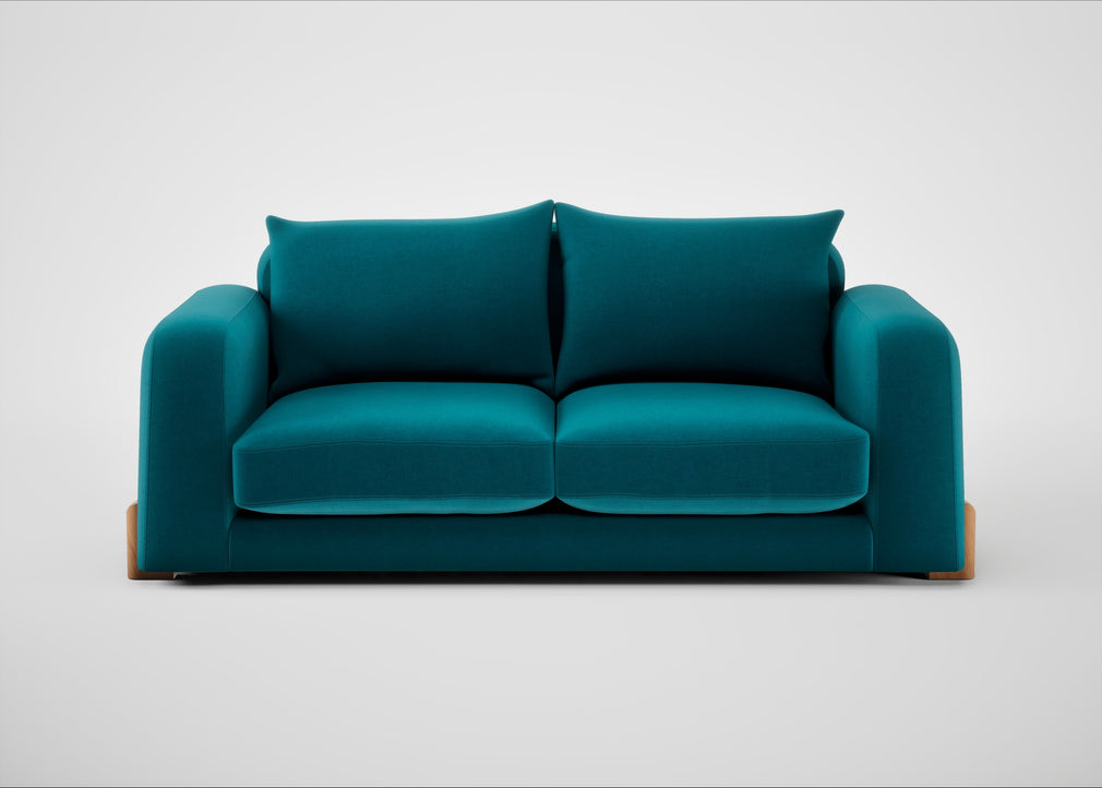 Nuvola 3 Seater Sofa Cotton Velvet Teal / Natural