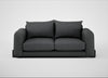 Nuvola 3 Seater Sofa Melton Wool Granite / Black
