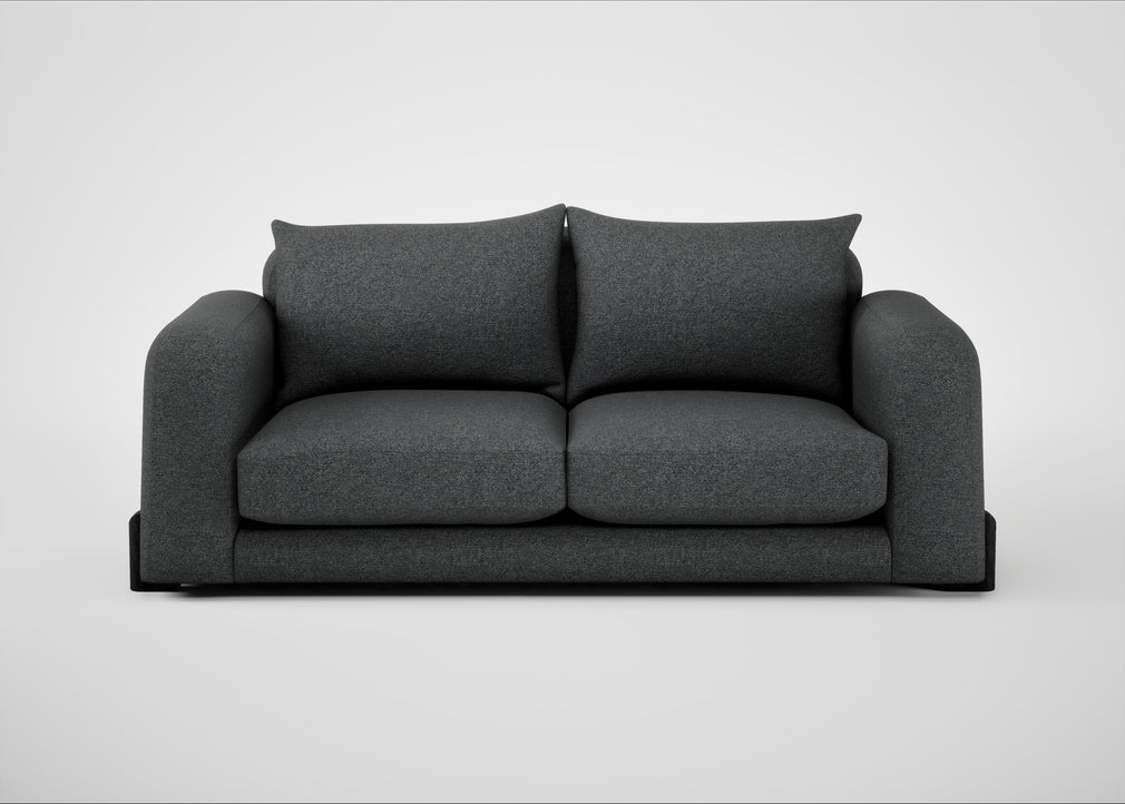 Nuvola 3 Seater Sofa Melton Wool Granite / Black