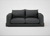 Nuvola 3 Seater Sofa Melton Wool Granite / Walnut Stained
