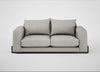Nuvola 3 Seater Sofa Melton Wool Limestone / Black