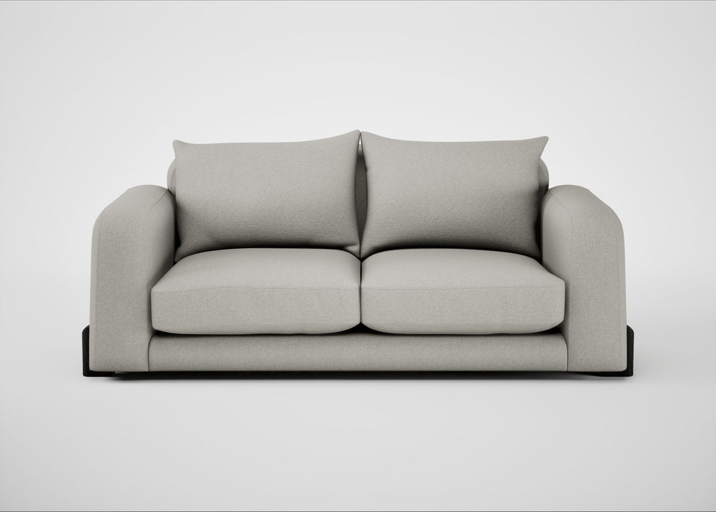 Nuvola 3 Seater Sofa Melton Wool Limestone / Black