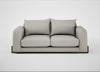 Nuvola 3 Seater Sofa Melton Wool Limestone / Walnut Stained