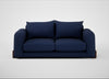 Nuvola 3 Seater Sofa Melton Wool New Navy / Walnut Stained