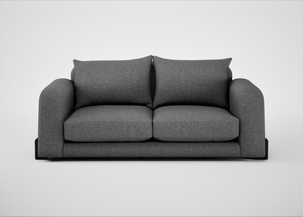 Nuvola 3 Seater Sofa Melton Wool Shale / Black