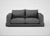 Nuvola 3 Seater Sofa Melton Wool Shale / Walnut Stained