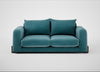 Nuvola 3 Seater Sofa Smart Luxe Velvet Airforce Blue / Walnut Stained