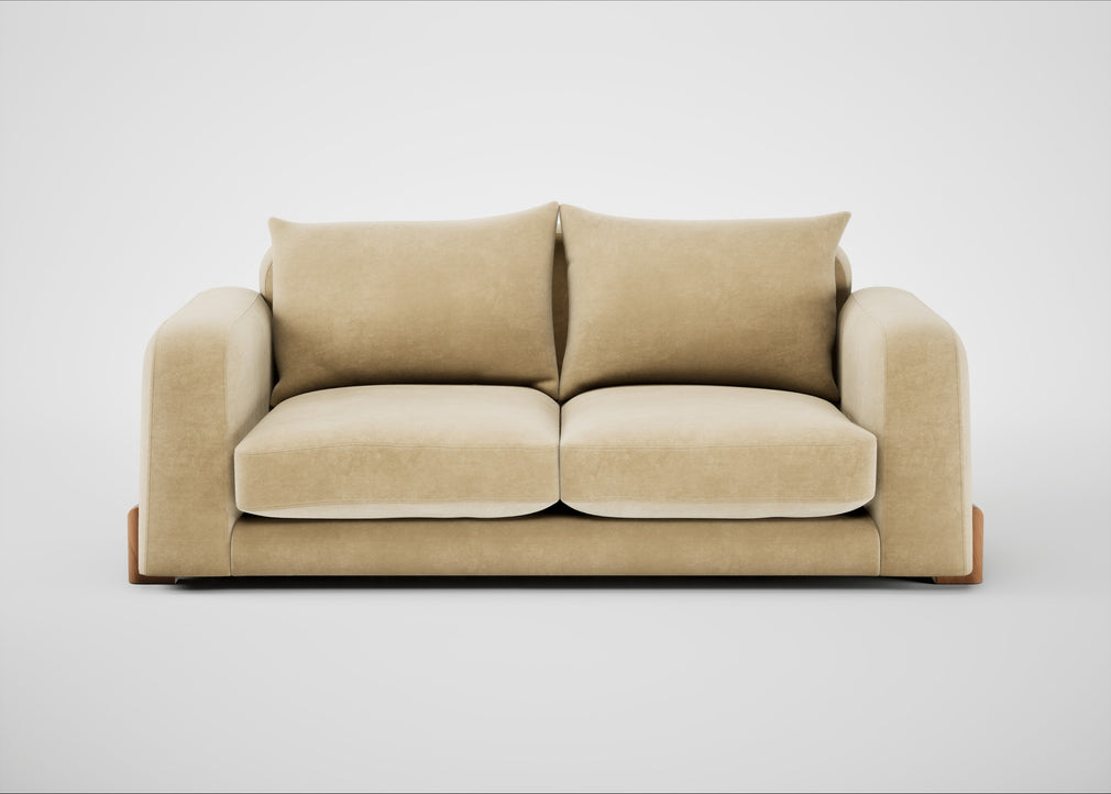 Nuvola 3 Seater Sofa Smart Luxe Velvet Biscuit / Natural