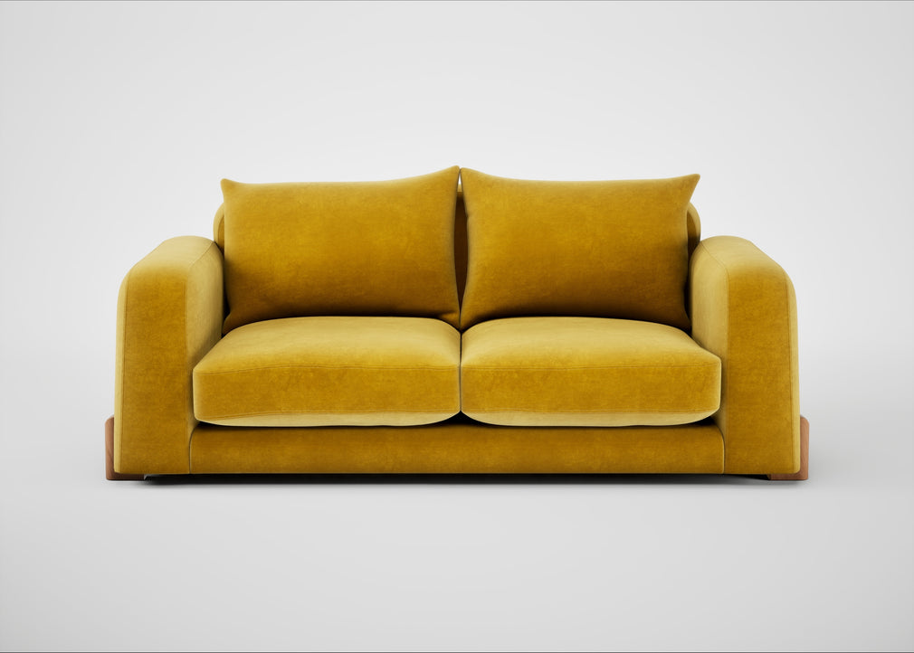 Nuvola 3 Seater Sofa Smart Luxe Velvet Canary / Natural