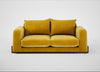 Nuvola 3 Seater Sofa Smart Luxe Velvet Canary / Walnut Stained
