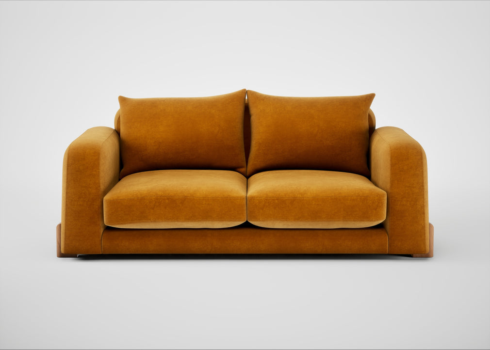 Nuvola 3 Seater Sofa Smart Luxe Velvet Cognac / Natural