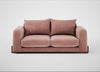 Nuvola 3 Seater Sofa Smart Luxe Velvet Dusky Pink / Walnut Stained