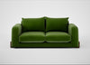 Nuvola 3 Seater Sofa Smart Luxe Velvet Grass / Walnut Stained