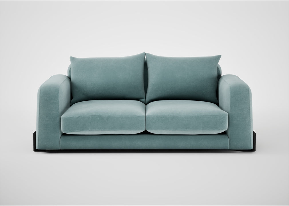 Nuvola 3 Seater Sofa Smart Luxe Velvet Mineral Blue / Black