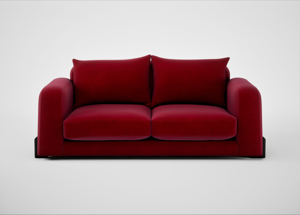 Nuvola 3 Seater Sofa Smart Luxe Velvet Mulberry / Black
