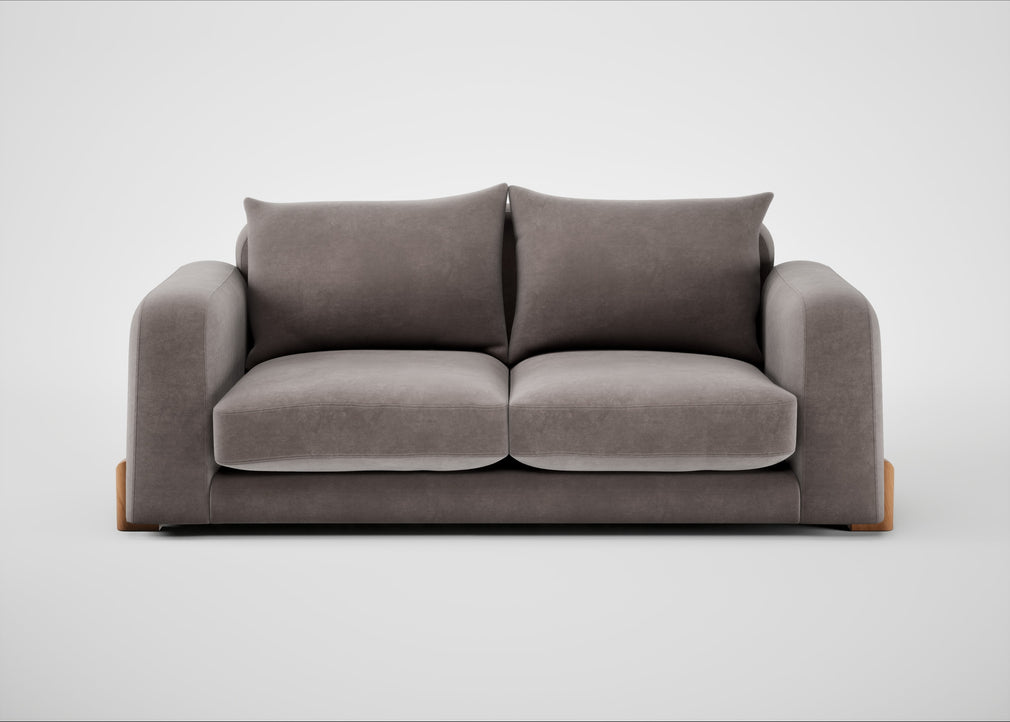Nuvola 3 Seater Sofa Smart Luxe Velvet Mushroom / Natural