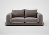Nuvola 3 Seater Sofa Smart Luxe Velvet Mushroom / Walnut Stained