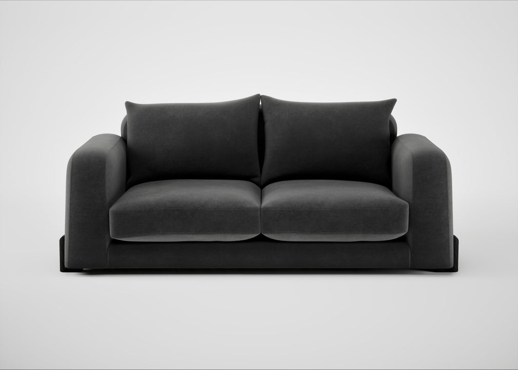 Nuvola 3 Seater Sofa Smart Luxe Velvet Nickel / Black