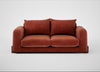 Nuvola 3 Seater Sofa Smart Luxe Velvet Tawny / Walnut Stained