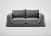 Nuvola 3 Seater Sofa Smart Velvet Mercury / Black