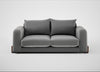Nuvola 3 Seater Sofa Smart Velvet Mercury / Walnut Stained