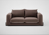 Nuvola 3 Seater Sofa Smart Velvet Mouse / Black