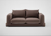 Nuvola 3 Seater Sofa Smart Velvet Mouse / Walnut Stained
