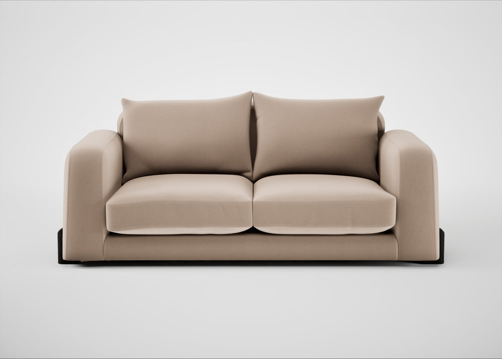 Nuvola 3 Seater Sofa Smart Velvet Pebble / Black