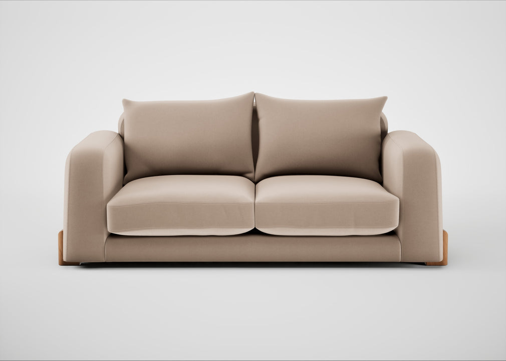Nuvola 3 Seater Sofa Smart Velvet Pebble / Natural