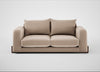 Nuvola 3 Seater Sofa Smart Velvet Pebble / Walnut Stained