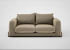 Nuvola 3 Seater Sofa Boucle Velvet Rocky / Walnut Stained