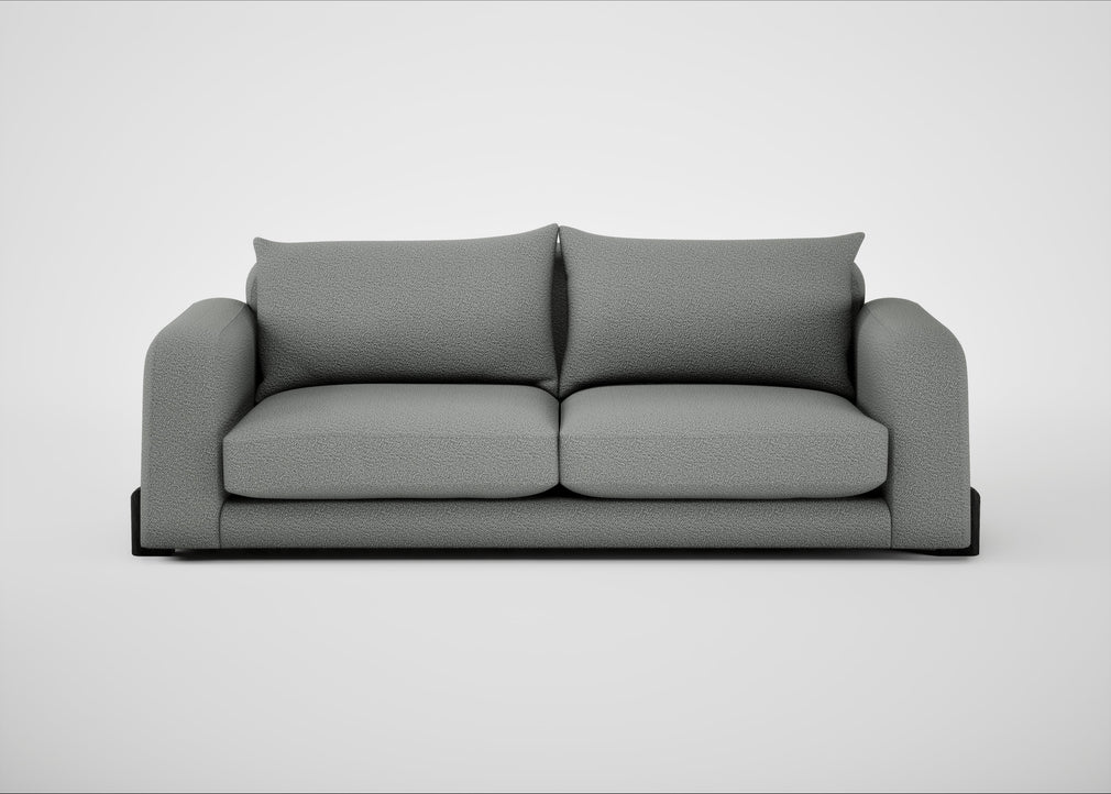 Nuvola 4 Seater Sofa Boucle Steel / Black