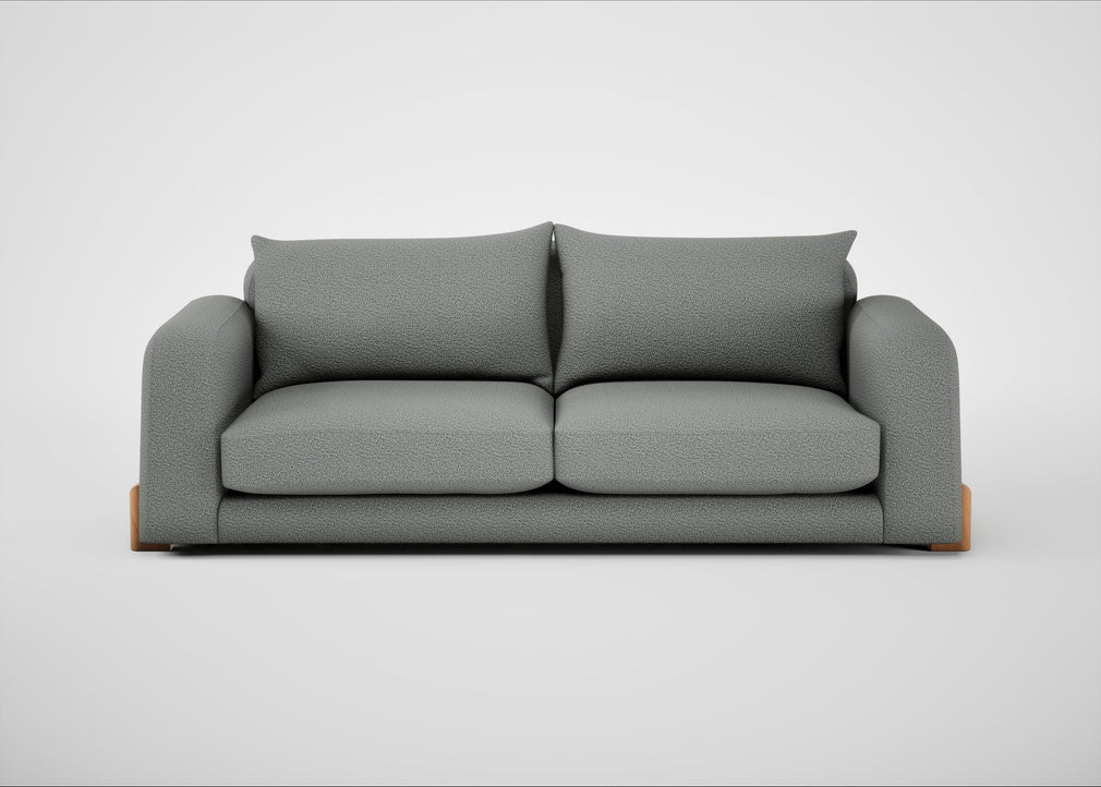 Nuvola 4 Seater Sofa Boucle Steel / Natural