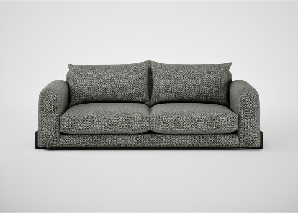 Nuvola 4 Seater Sofa Boucle Tweed Lapis / Black