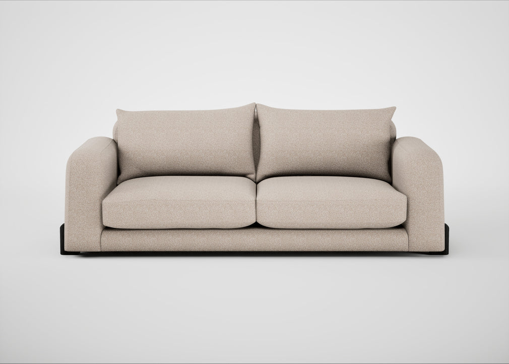 Nuvola 4 Seater Sofa Boucle Tweed Pearl / Black