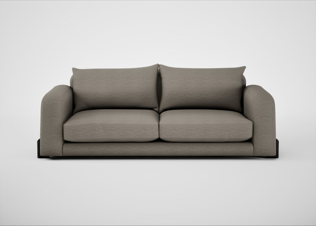 Nuvola 4 Seater Sofa Broad Weave Pebble / Black